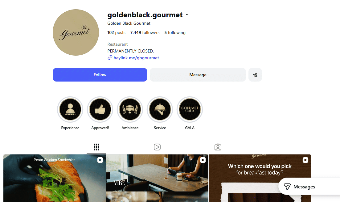 golden black gourmet