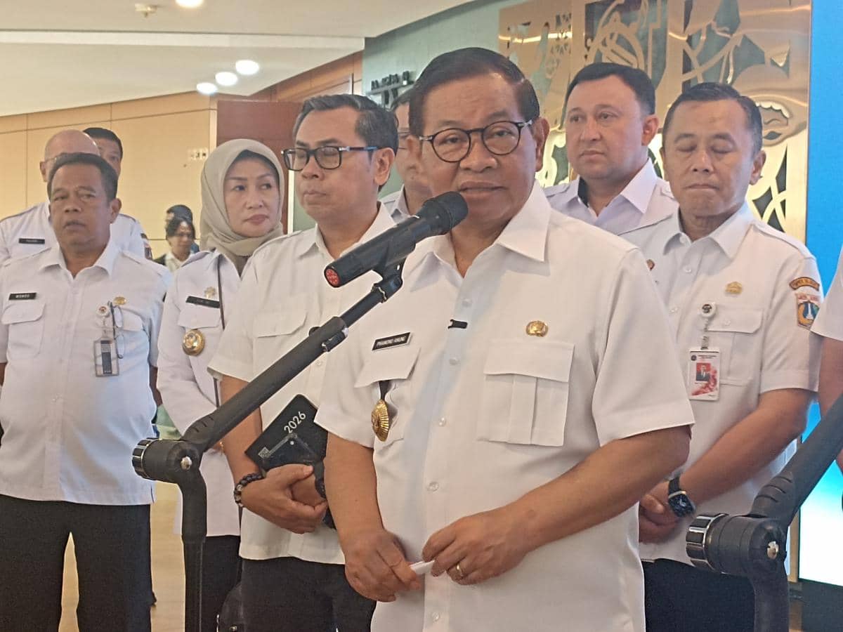 Gubernur DKI Jakarta Pramono Anung di Taman Ismail Marzuki, Jakarta Pusat, Rabu (15/4/2026)/ (IDN Times/ Dini Suciatiningrum).
