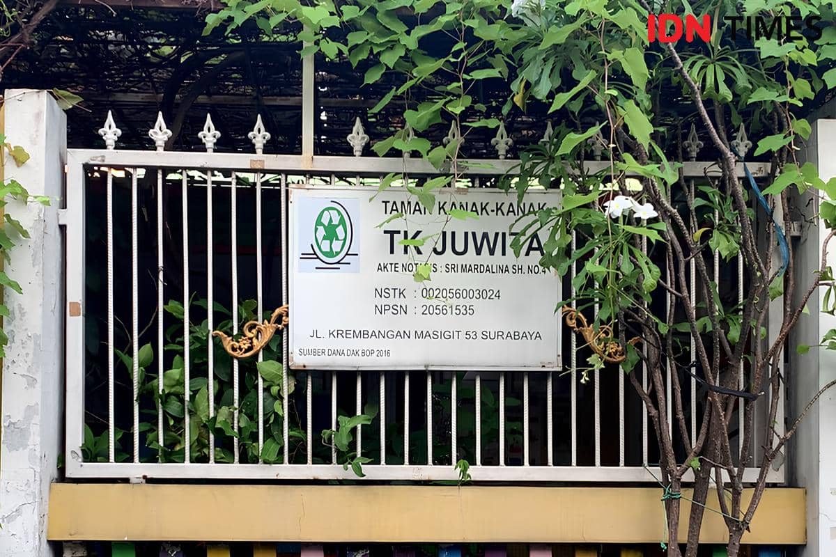 TK Juwita, tempat sekolah Na Willa, yang berada di Jalan Masigit, Surabaya