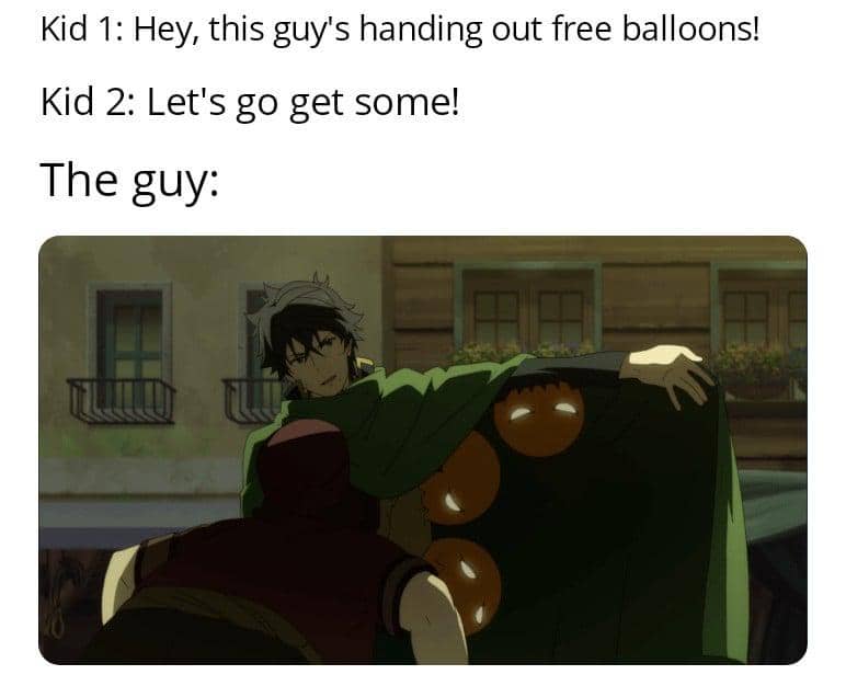 meme anime tentang balon