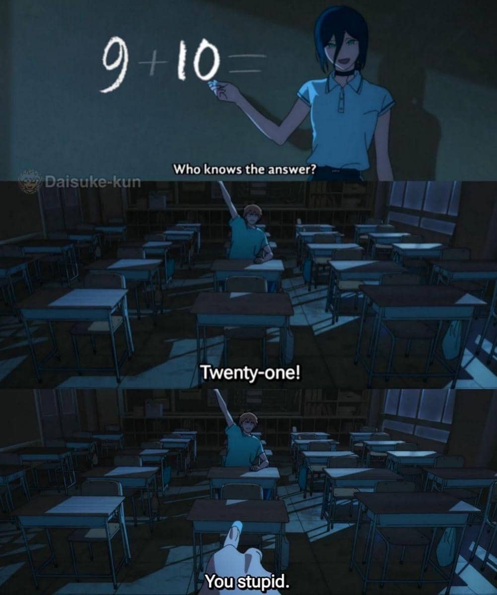 meme anime tentang menggunakan kemampuan otak