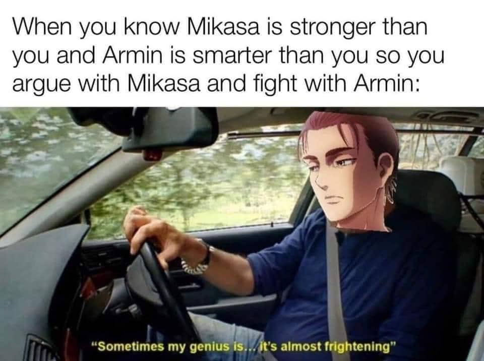 meme anime tentang menggunakan kemampuan otak