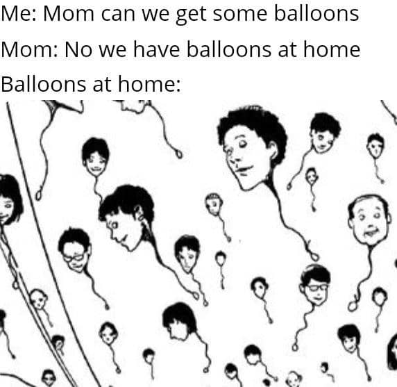 meme anime tentang balon