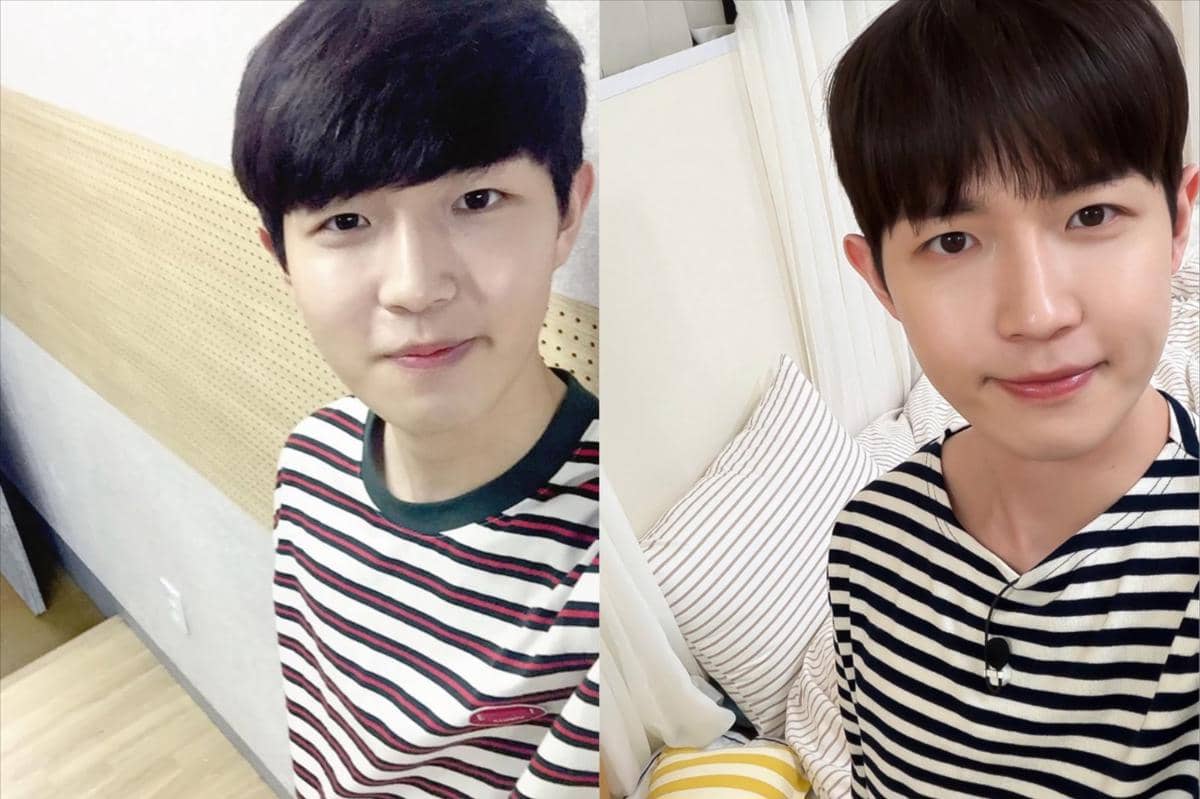 foto selfie anggota WANNA ONE awal debut vs. sekarang 