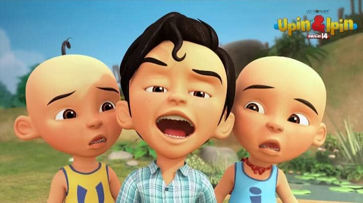 cuplikan Upin & Ipin episode "Tumbuh Rambut" 