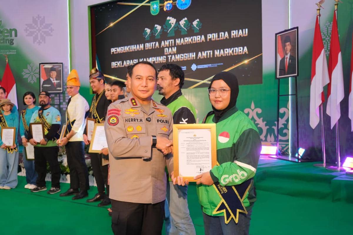 Polda Riau Kukuhkan 23 Duta Anti Narkoba, Respons Kericuhan Panipahan