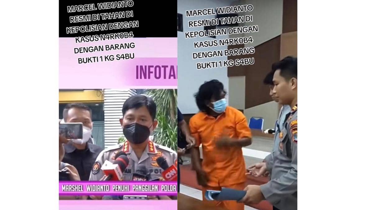 Komika Marshel Widianto disebut ditahan polisi karena sabu.
