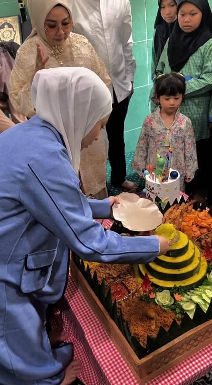 perayaan ulang tahun Isaa di taman pendidikan Alquran
