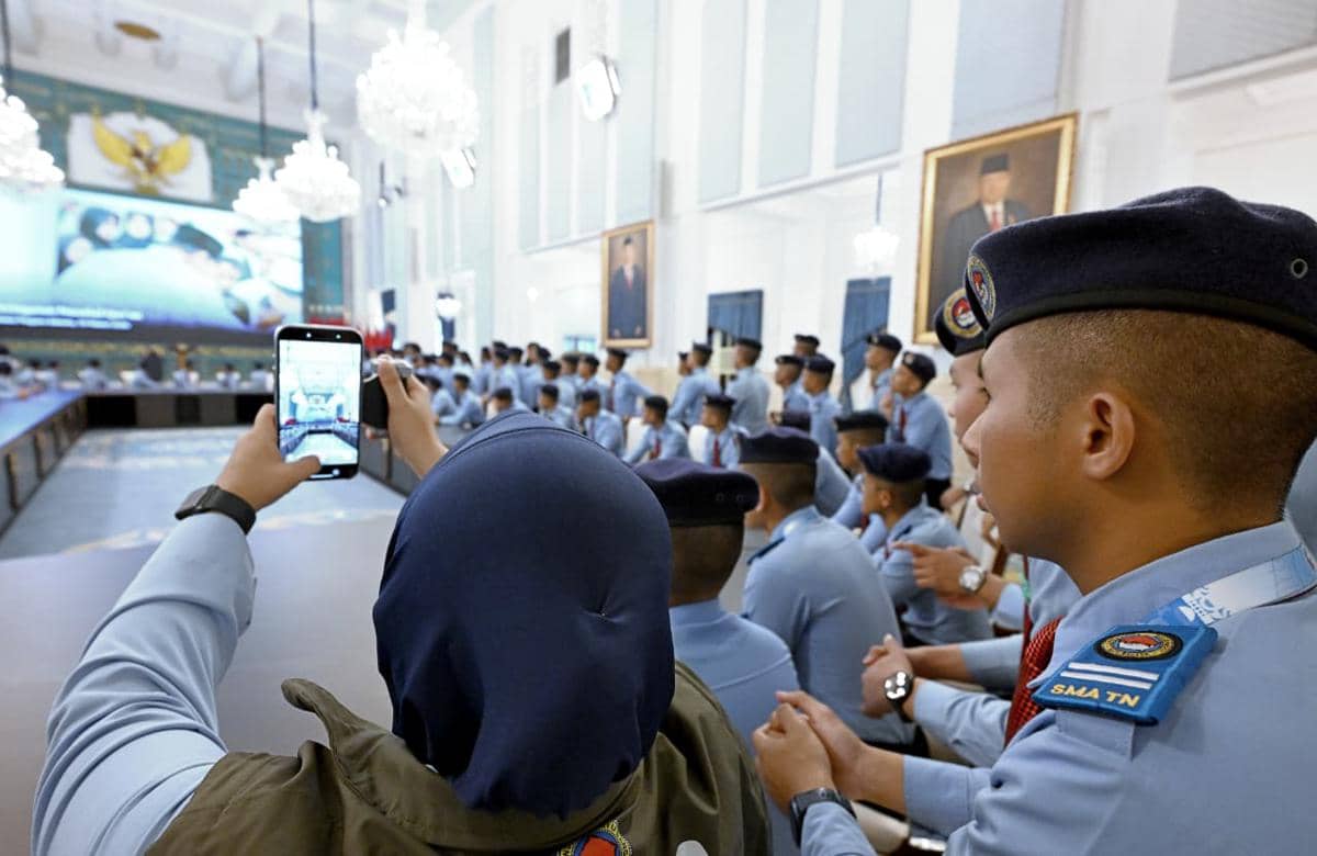 Siswa Taruna Nusantara dapat Pembekalan di Istana Kepresidenan Jakarta, Kamis (16/4/2026). (Dok. Sekretariat Presiden)