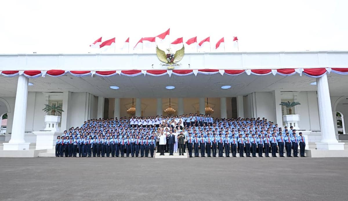 Siswa Taruna Nusantara dapat Pembekalan di Istana Kepresidenan Jakarta, Kamis (16/4/2026). (Dok. Sekretariat Presiden)
