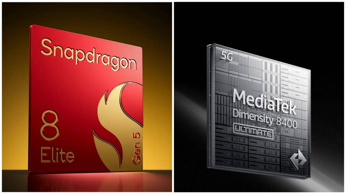 ilustrasi CPU Qualcomm Snapdragon 8 Elite Gen 5 | ilustrasi CPU MediaTek Dimensity 8400 Ultra 