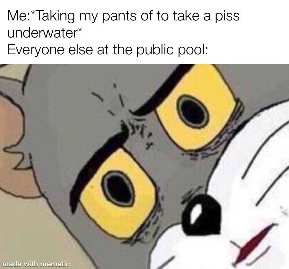 meme kartun tentang kolam renang