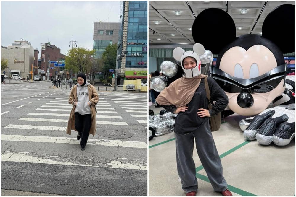 10 Potret Dian Ayu Lestari Jalan-jalan di Seoul saat Musim Semi