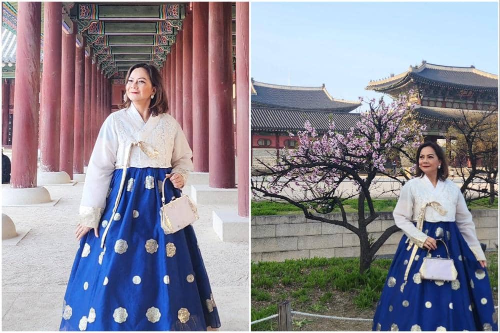 10 Potret Memes pakai Hanbok dan Berkeliling Gyeongbokgung Palace