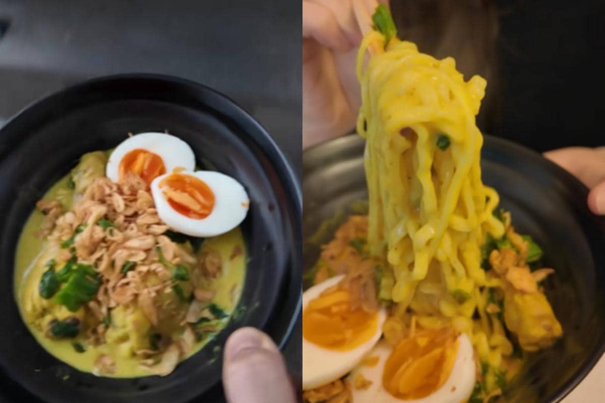 Tangkapan layar Mi Ayam Opor Daun Kelor ala Nino Fernandez 