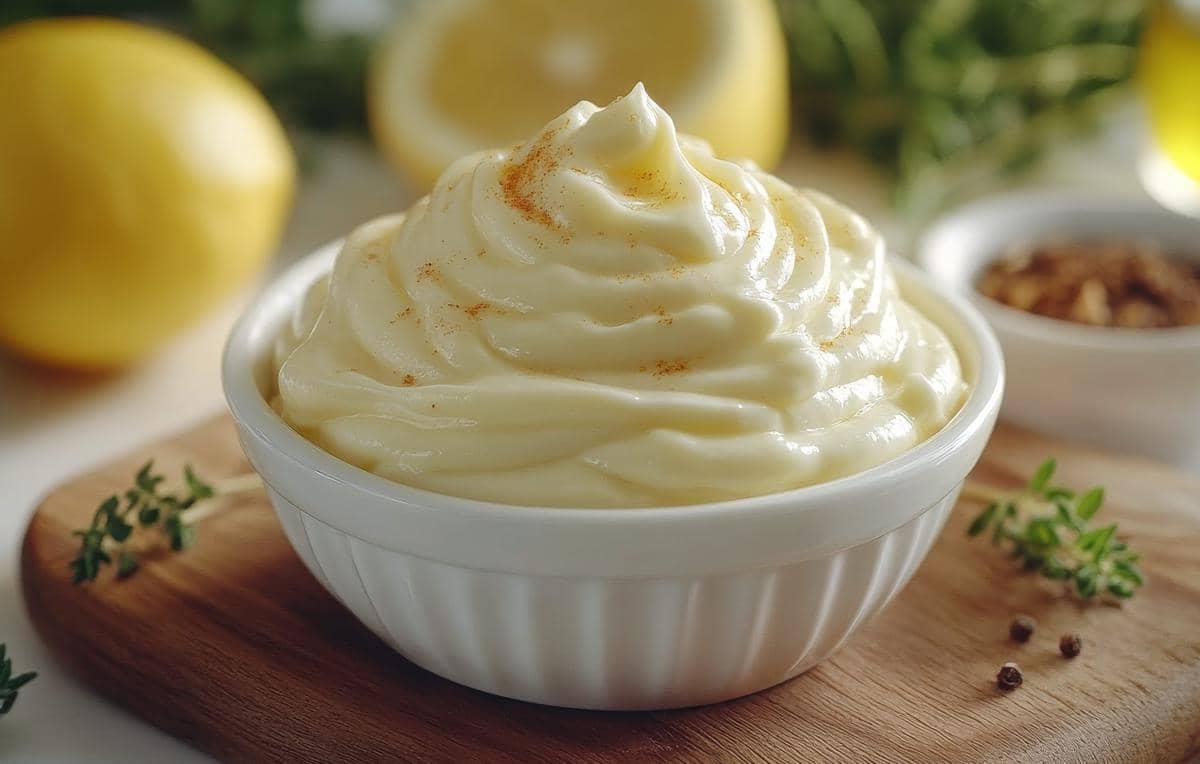 ilustrasi mayonnaise dan lemon