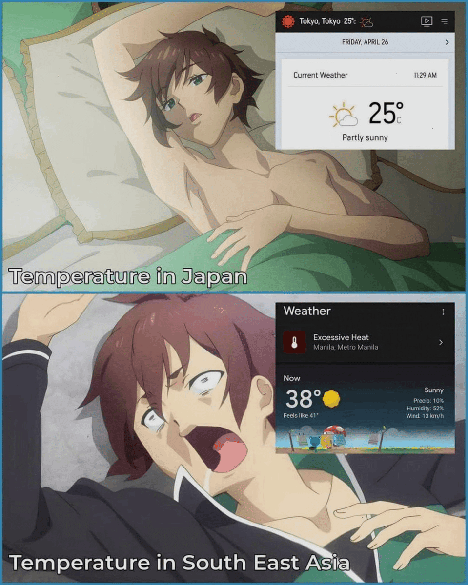 meme anime tentang temperatur