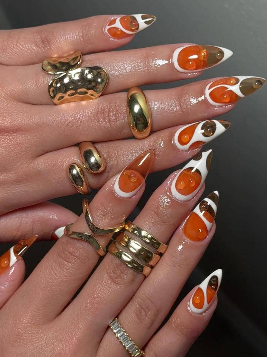 Inspirasi nail art "Aperol Spritz"