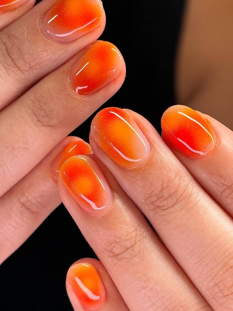 Inspirasi nail art "Aperol Spritz" 