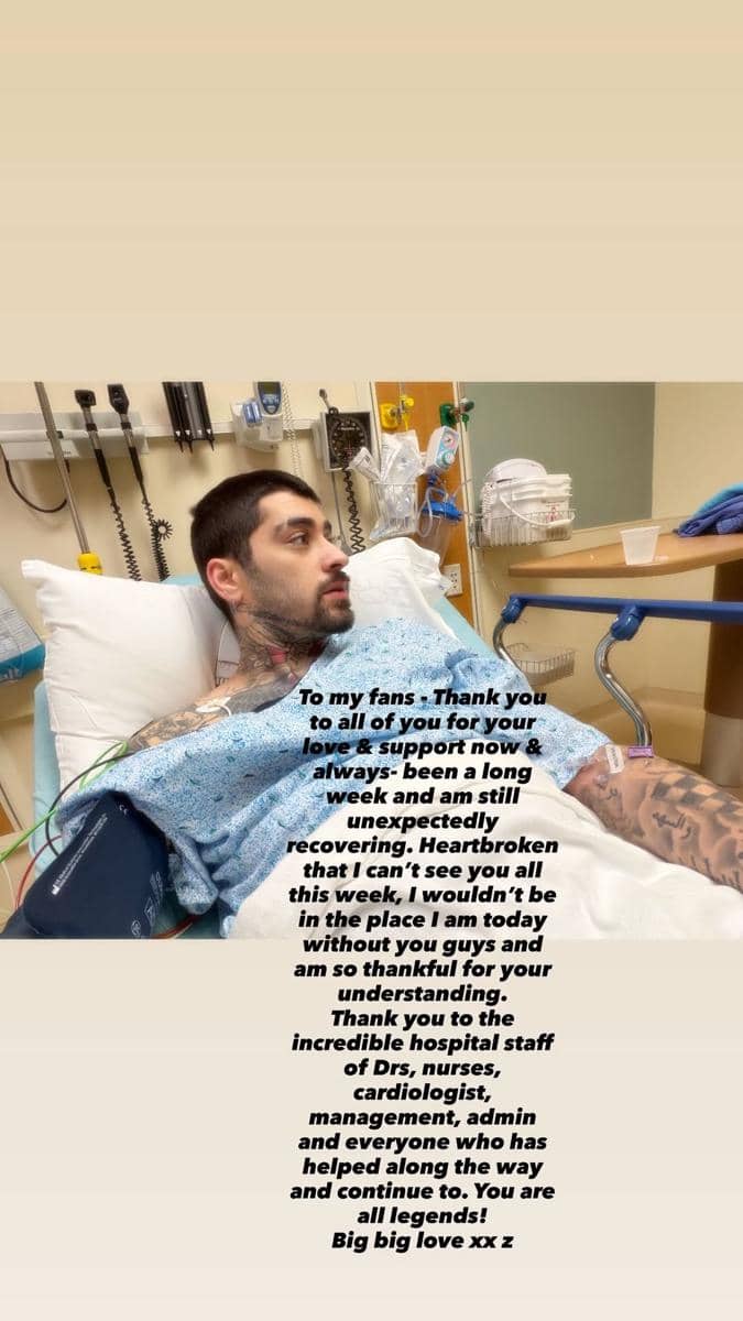 Zayn Malik dirawat di rumah sakit
