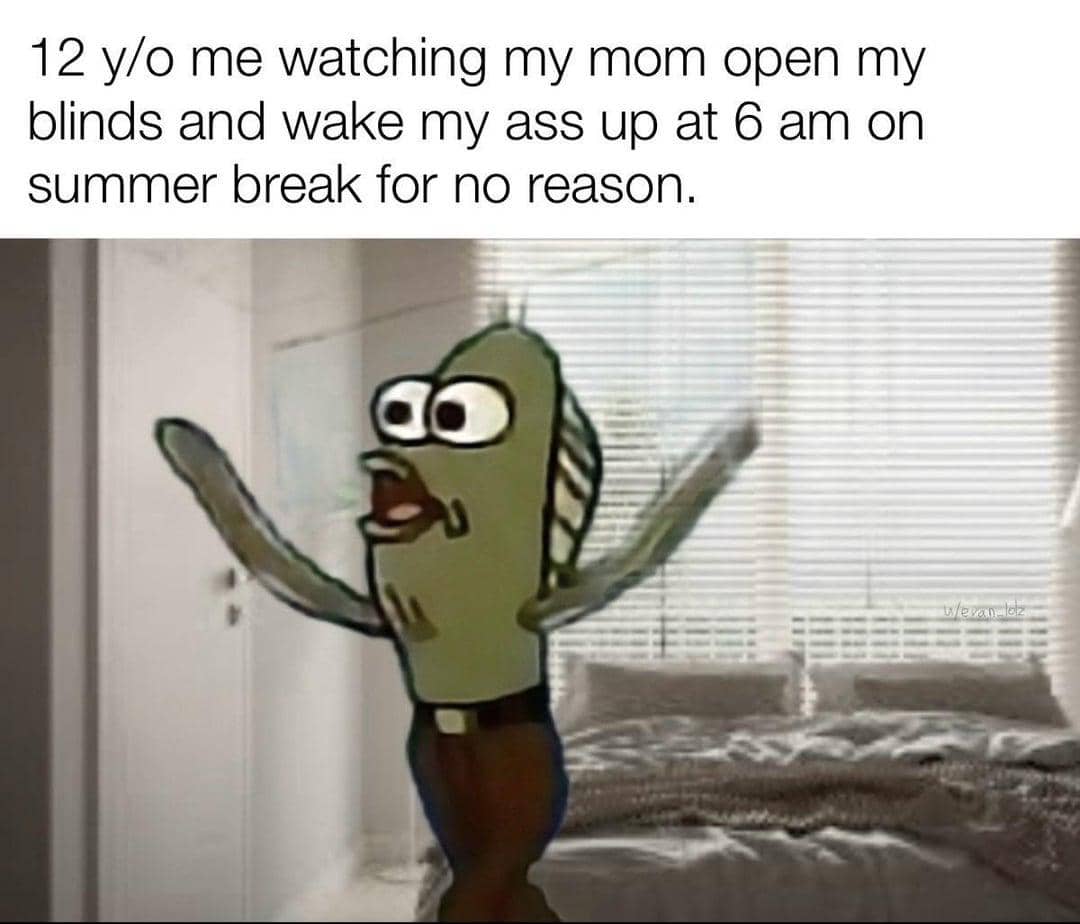 meme SpongeBob tentang musim panas