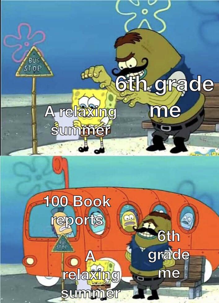 meme SpongeBob tentang musim panas