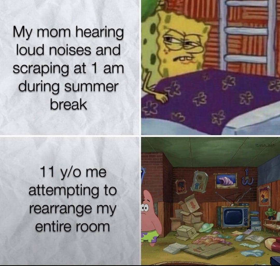 meme SpongeBob tentang musim panas