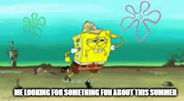 meme SpongeBob tentang musim panas