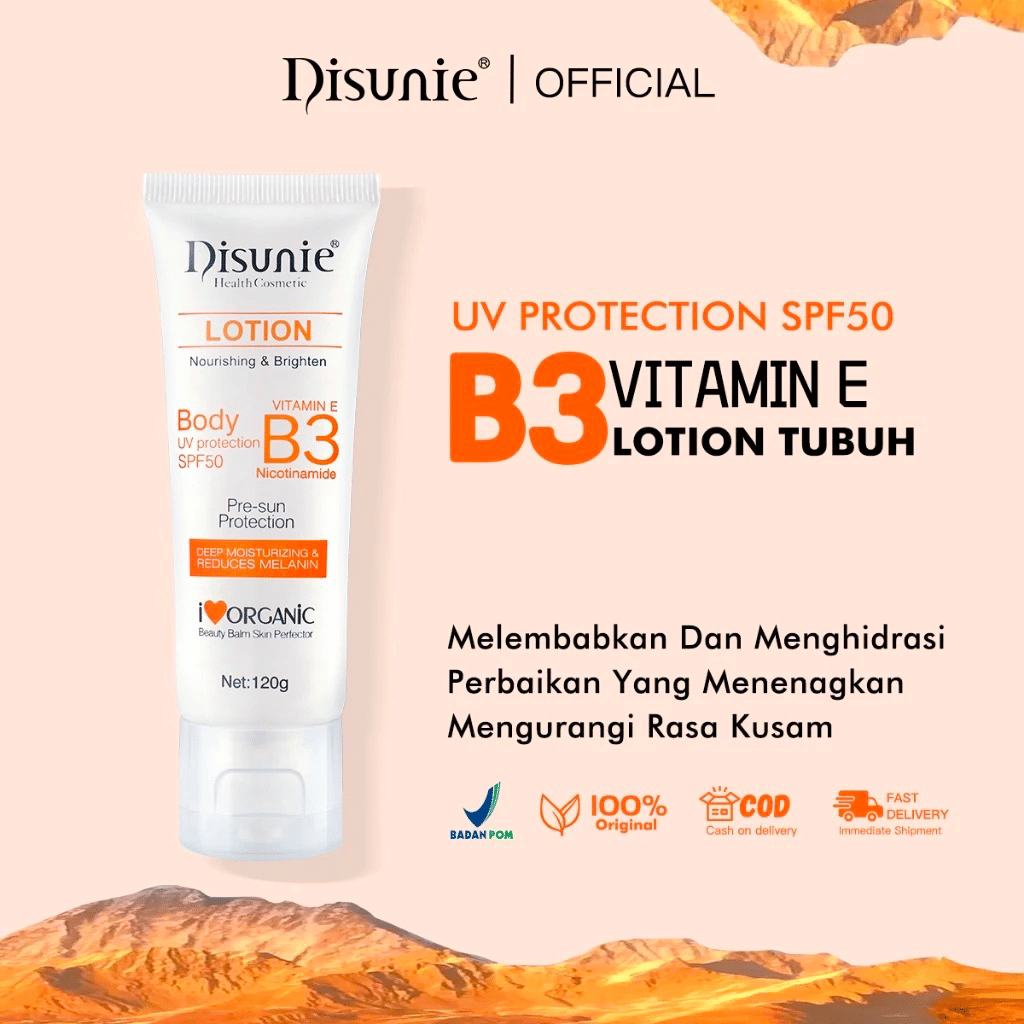 DISUNIE Niacinamide Whitening Moisturizing Body Sunscreen Lotion SPF 50 UV Protection