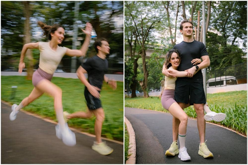 10 Potret Cinta Laura dan Arya Vasco Lari Pagi Berdua, Banyak Bercanda