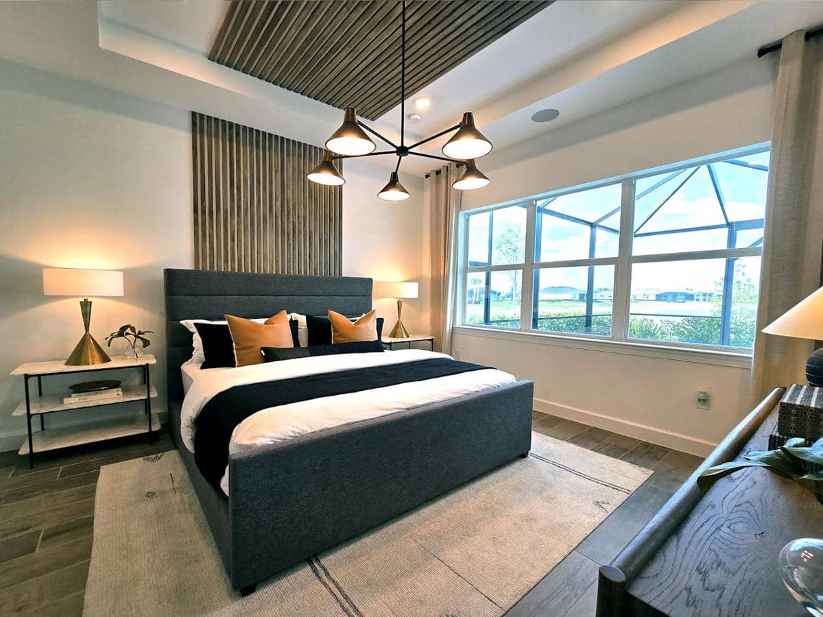 Ilustrasi master bedroom dengan nakas