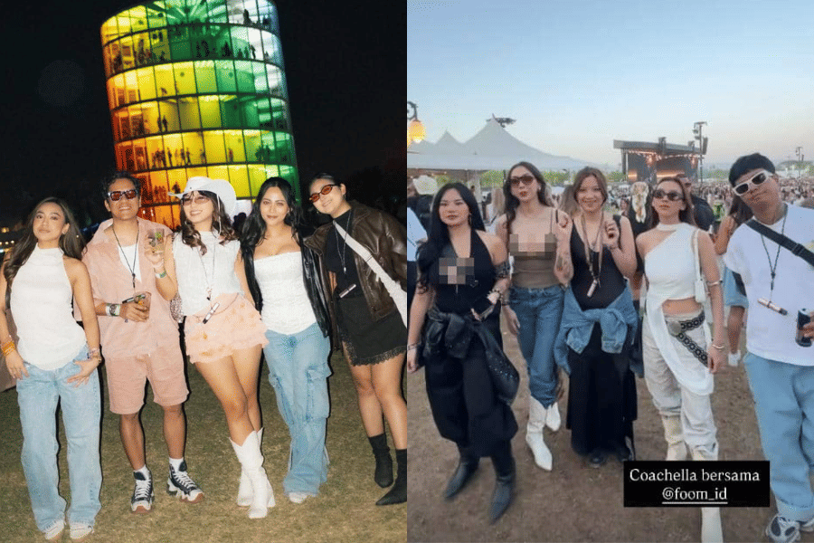 7 Gaya Seleb Nonton Coachella Week 2, Danilla dan Rachel Vennya Edgy!