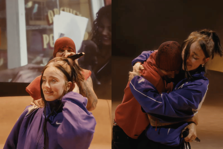 Look Billie Eillish saat Jadi One Less Lonely Girl Justin Bieber