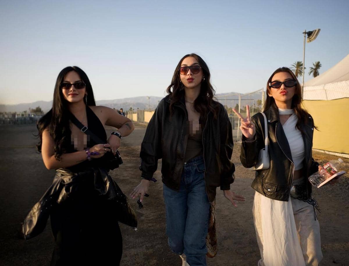 Shafa Harris nonton Coachella bareng kedua saudaranya, Shania Salsabila dan Shakilla Astari di 17 April
