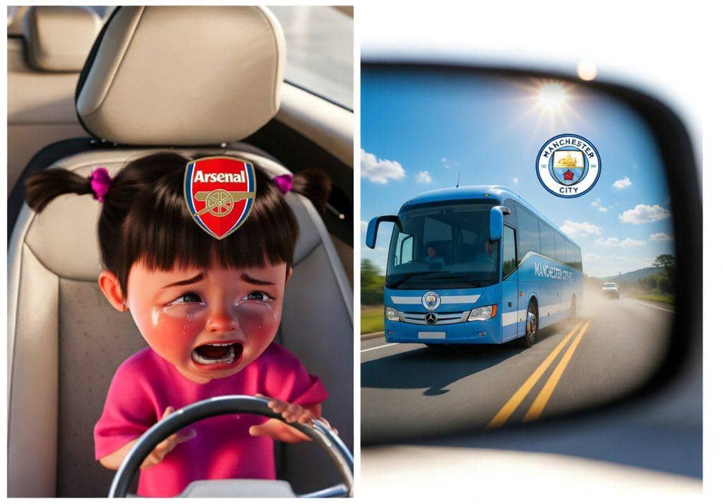 meme Arsenal kalah lawan Man City