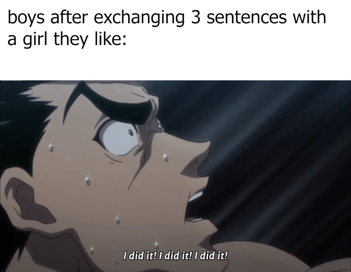 8 Meme Anime tentang Berkeringat, Gugup Ngobrol sama Cewek