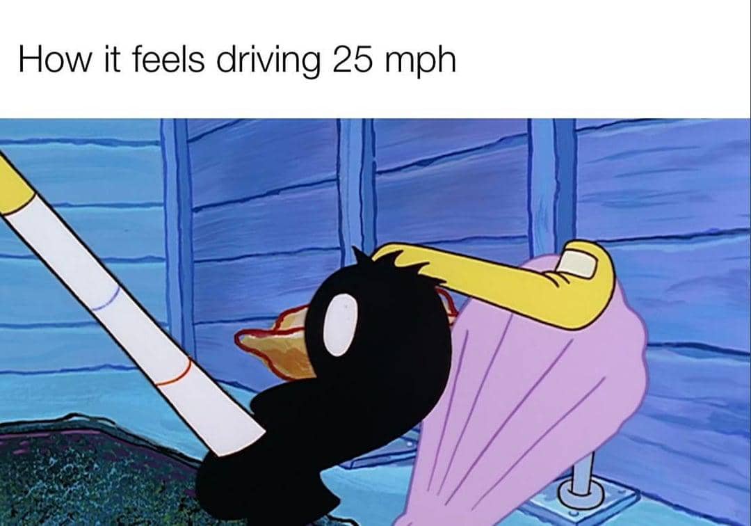 meme SpongeBob tentang mobil