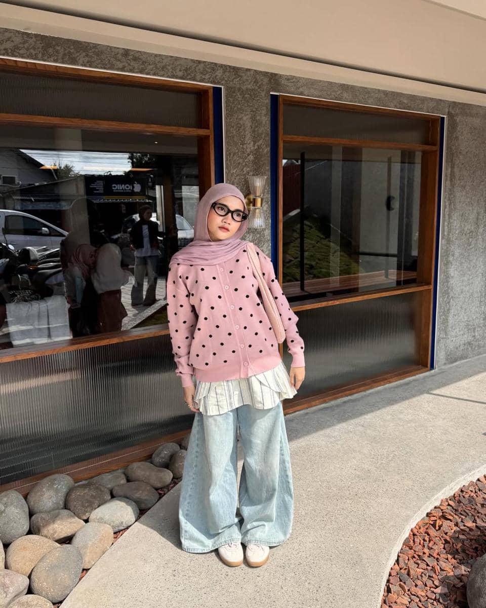 OOTD Motif Polkadot ala Khaila Dian