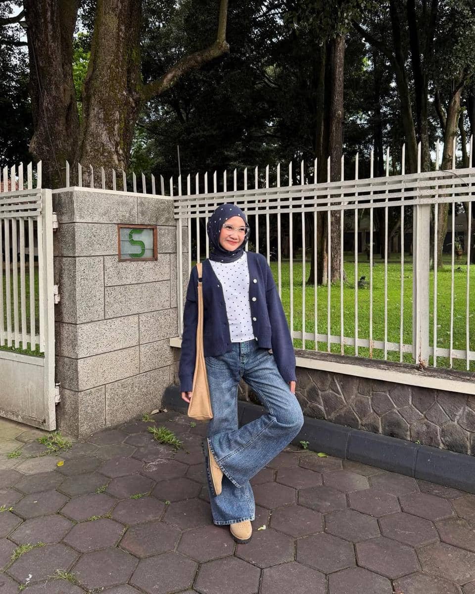 OOTD Motif Polkadot ala Khaila Dian