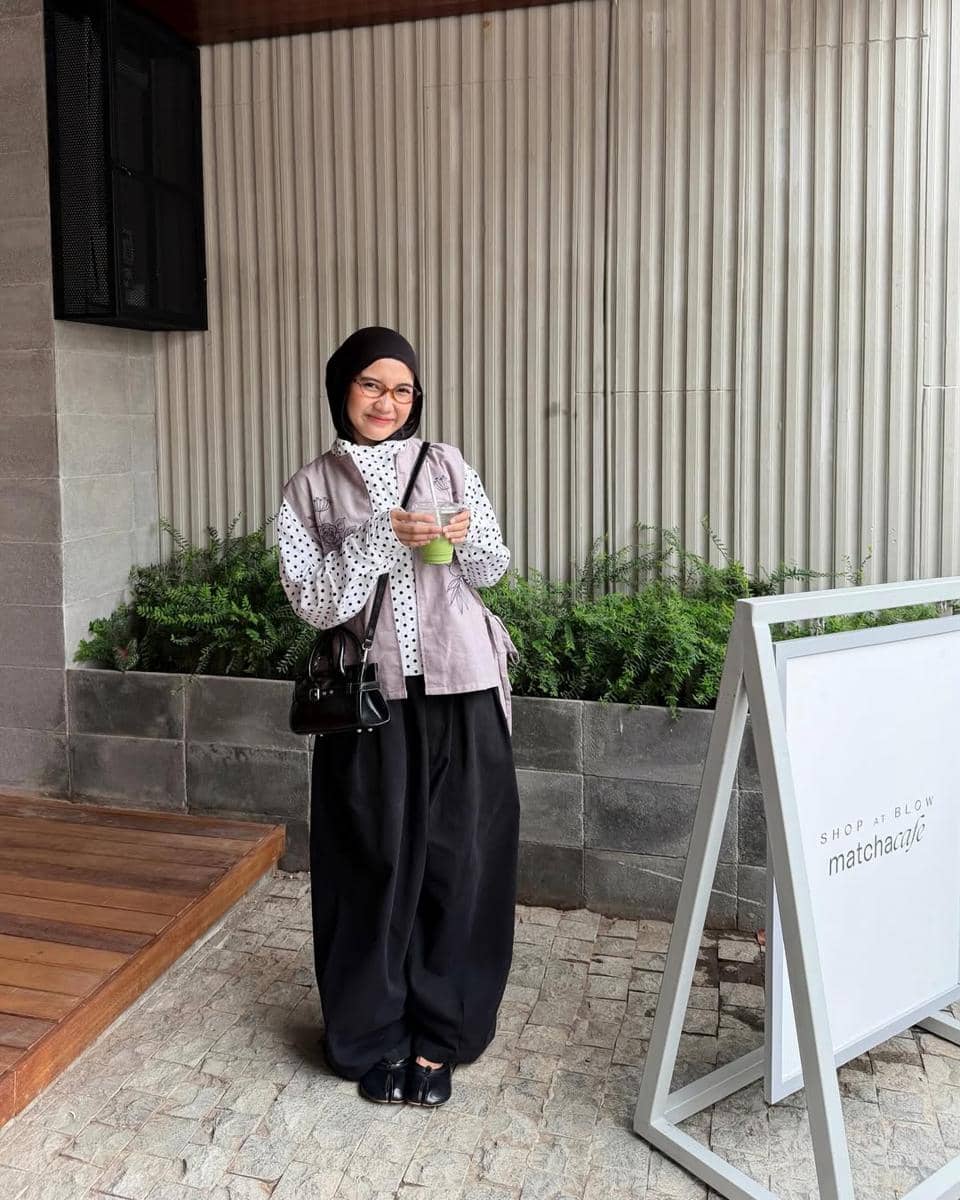 OOTD Motif Polkadot ala Khaila Dian