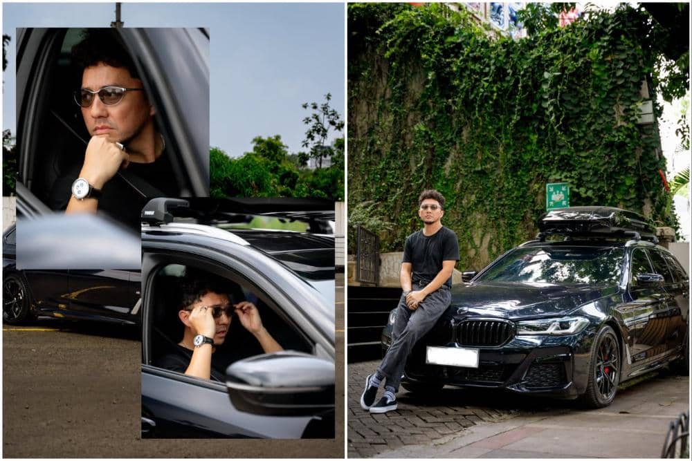 9 Potret Ananda Omesh Bareng Geng Mobil Tua, Garang!