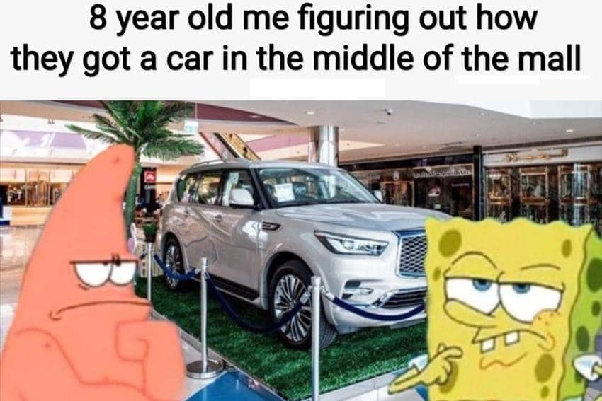 8 Meme Kartun tentang Mobil, kok Bisa Masuk ke dalam Mal?