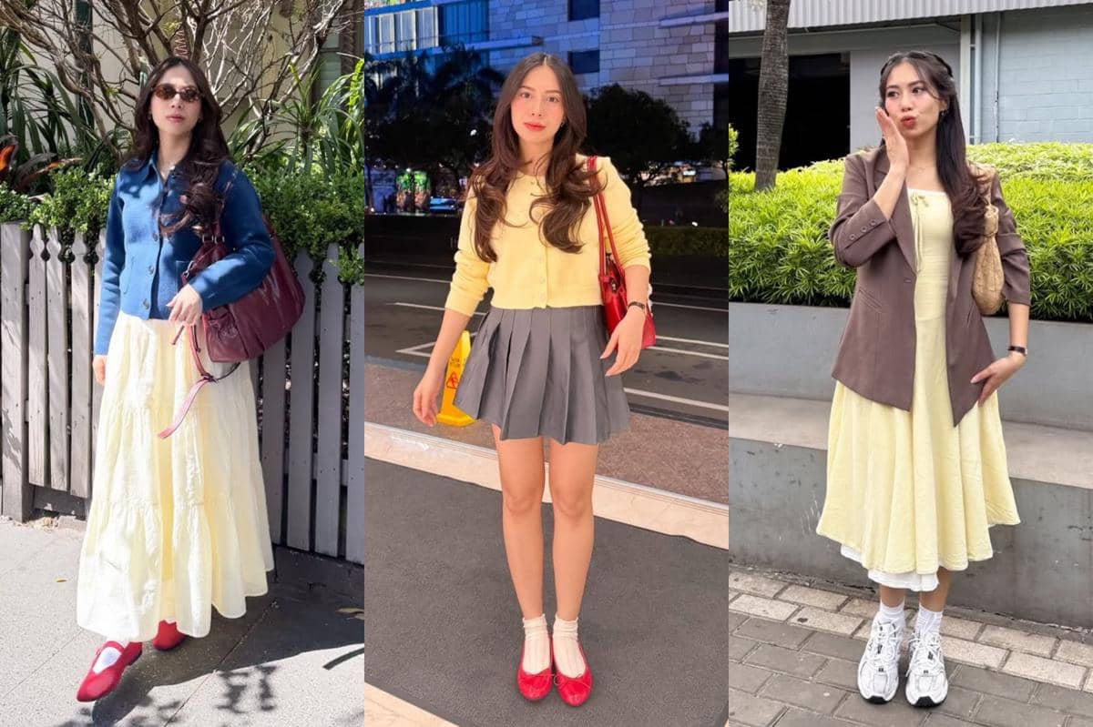 7 Referensi OOTD Nuansa Kuning ala Abel Cantika, Tetap Fashionable!