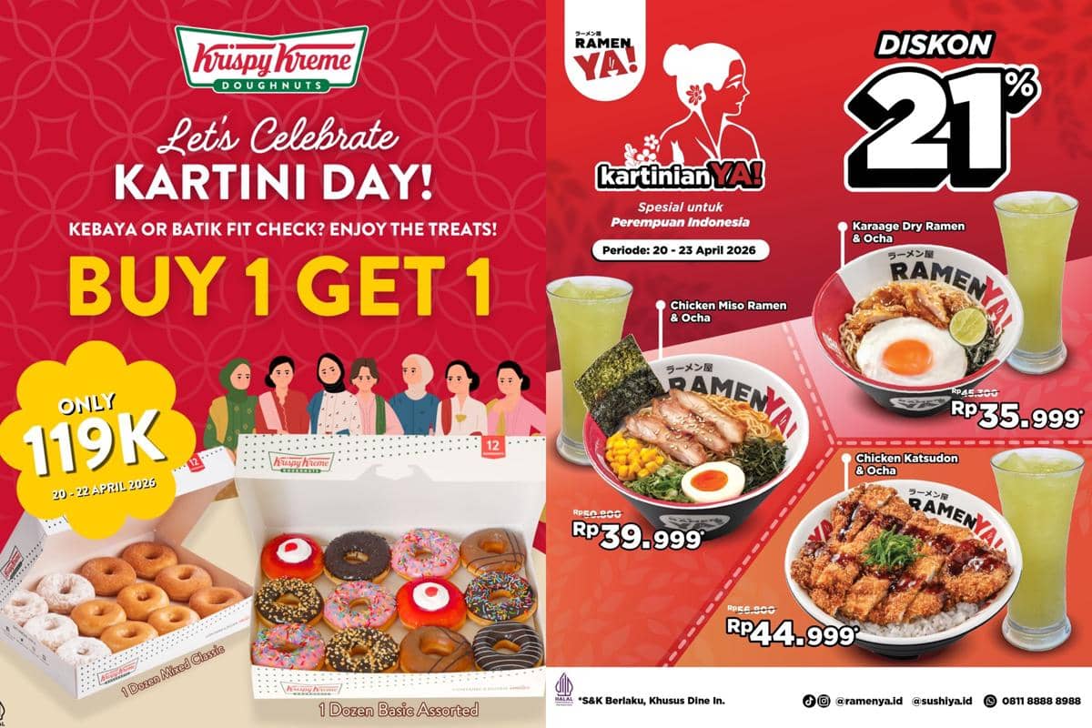 Asyik, Banyak Promo Makanan dan Minuman Hari Kartini 2026!
