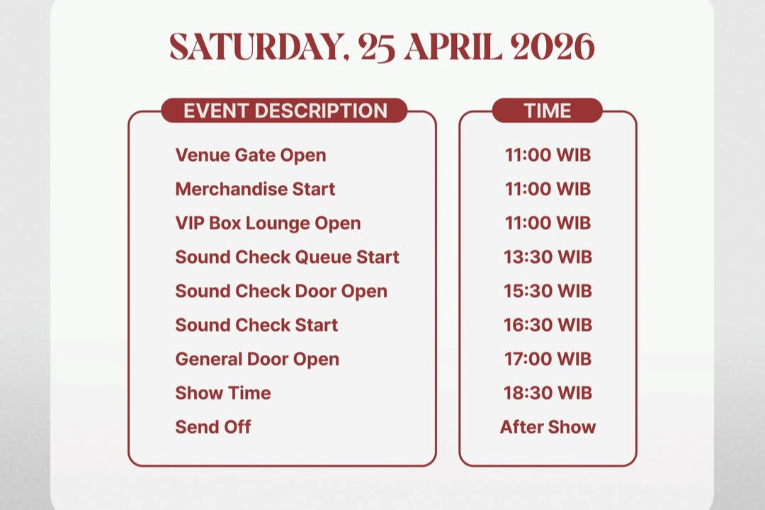 Rundown konser konser TREASURE PULSE ON di Jakarta 2026