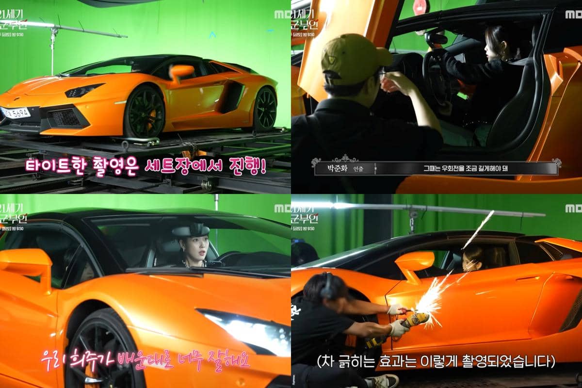 Behind the scene adegan tabrakan mobil di Perfect Crown episode 4