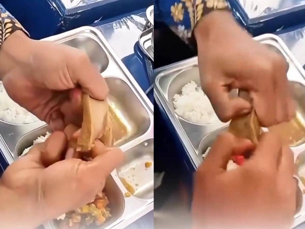 Viral! Menu Daging 'Karet' Progam MBG di Lampung Barat