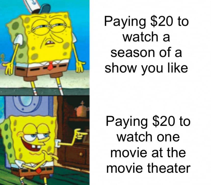 meme SpongeBob tentang ngabisin uang