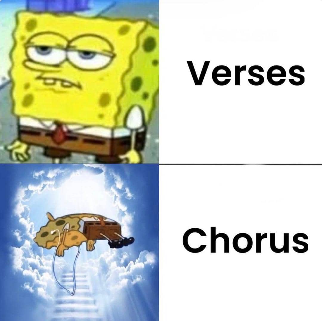 meme SpongeBob tentang lagu