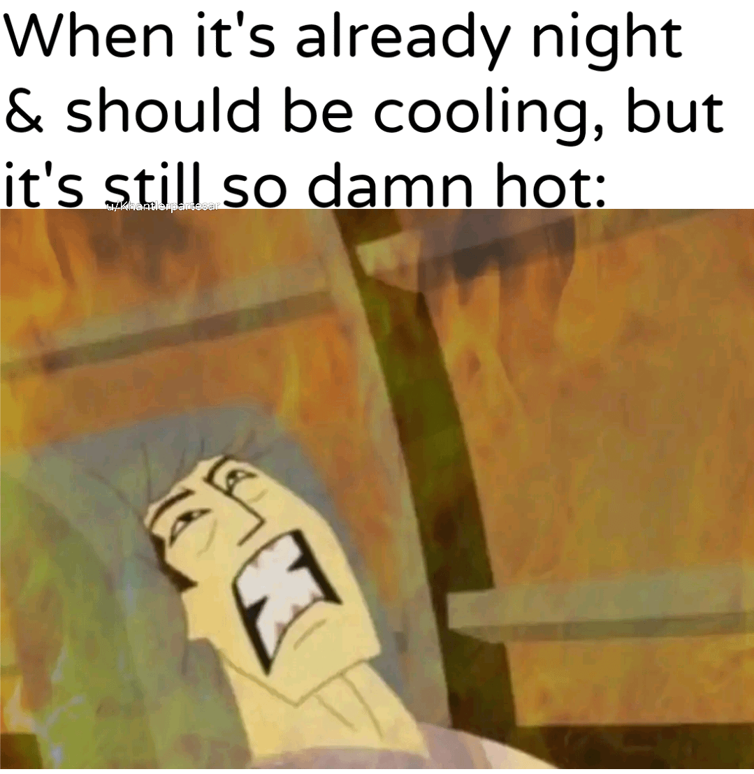 meme kartun tentang berkeringat